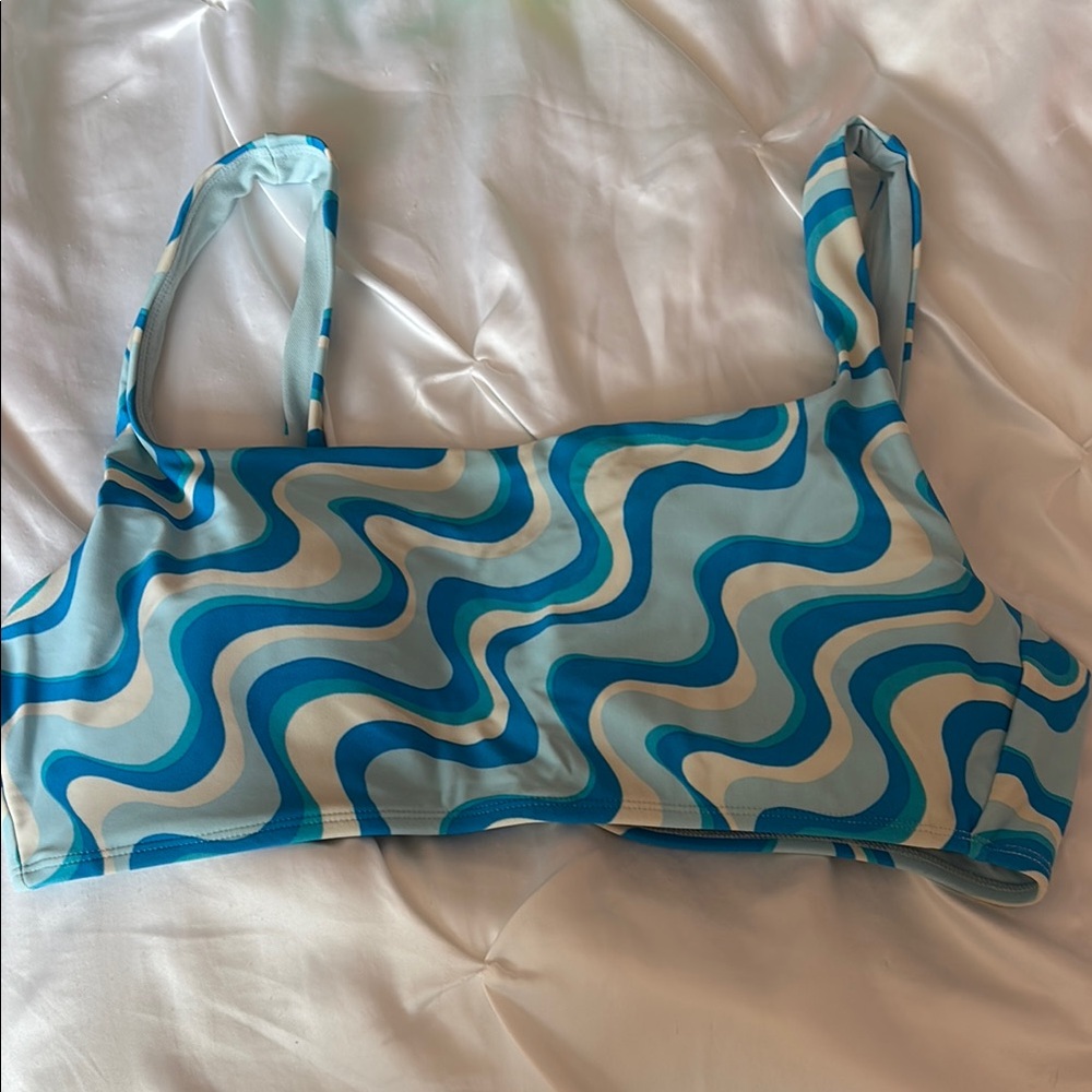 Wild Fable Blue Wave Bikini Top